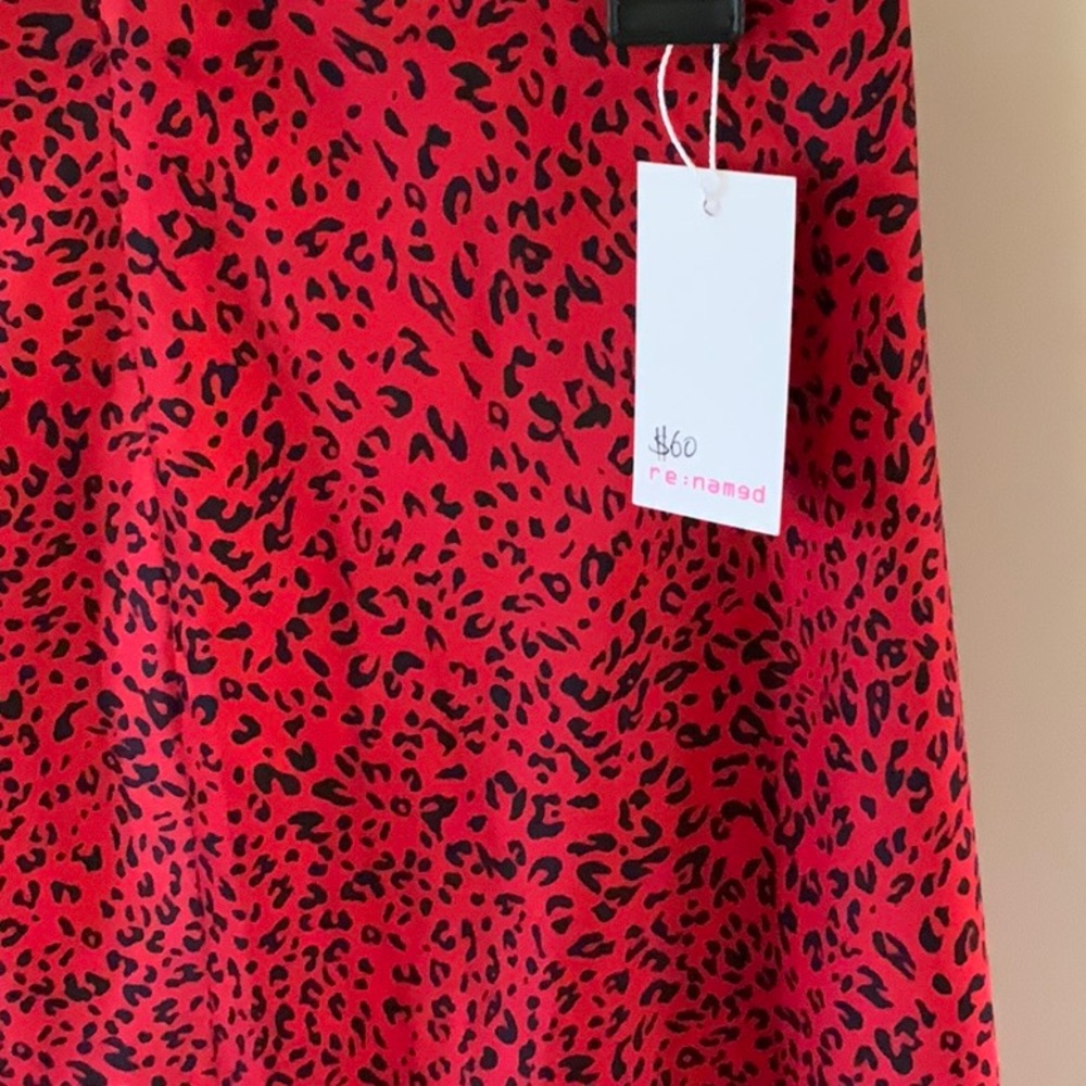 Red cheetah maxi skirt